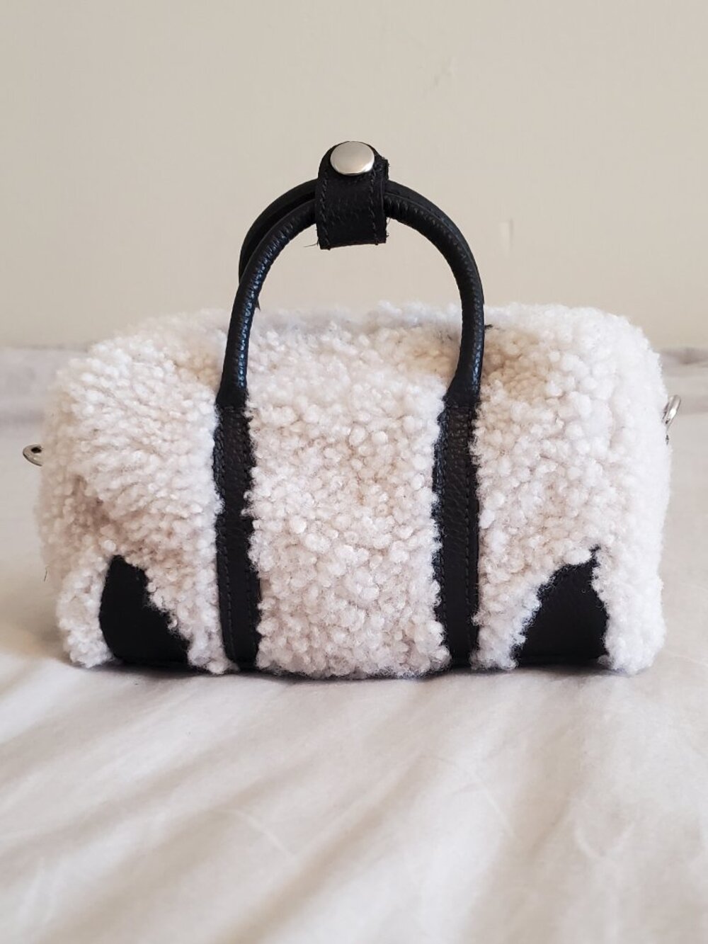 Roots Shearling Micro Banff Crossbody